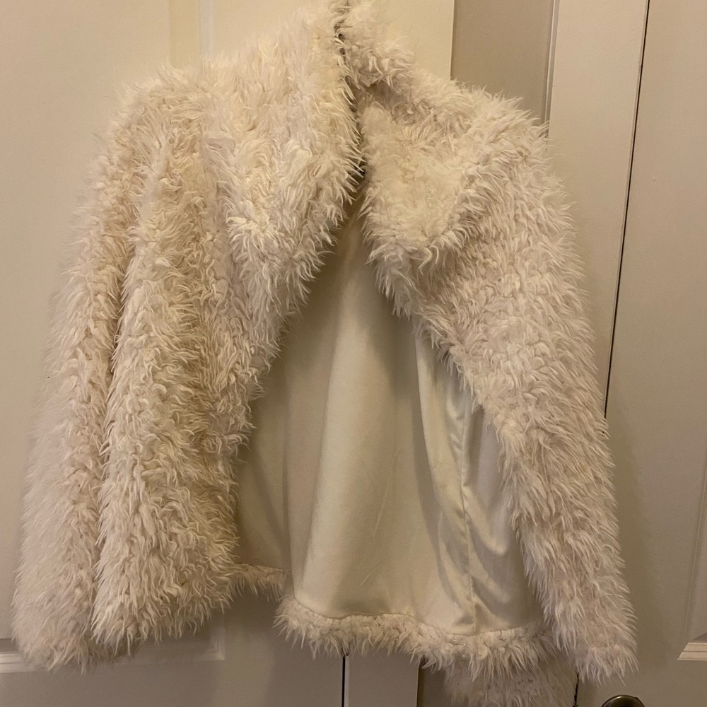 Fuzzy white jacket
